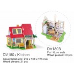 Dream Villa - Casuta din lemn cu mobilier de bucatarie Dream Villa - Casuta din lemn cu mobilier de bucatarie